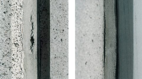 Brud eller kohæsionsbrud i fugemasse