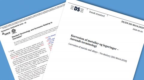 Standarder for anvendt terminologi inden for korrosion