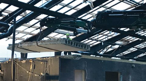 Selektiv nedrivning af betonelementer
